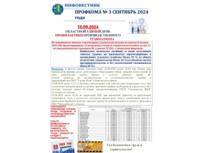 Инфовестник № 3 сентябрь 2024 года