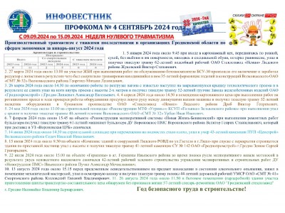 Инфовестник № 4 сентябрь 2024 года