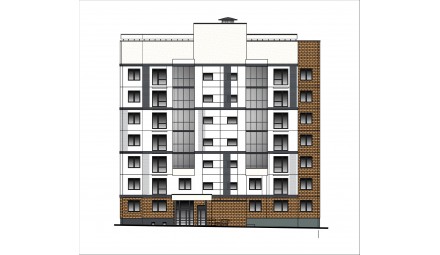 Микрорайон многоквартирной жилой застройки в районе улиц Калиновского – Весенней в г. Гродно. Жилой дом № 17