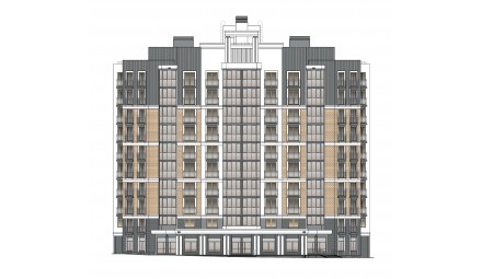 Группа многоквартирных жилых домов по ул. Островского в г. Гродно. Жилой дом № 2В