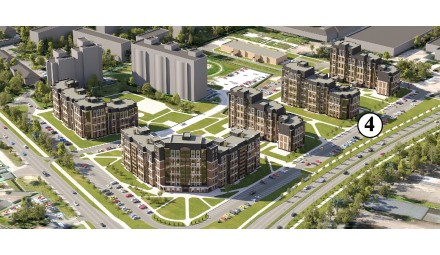 Группа многоквартирных жилых домов по ул. Островского в г. Гродно. Жилой дом № 4