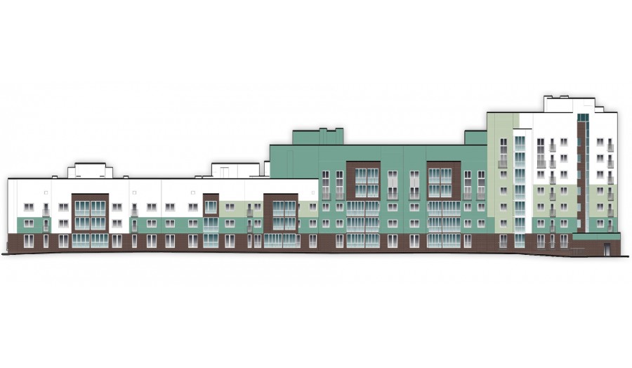 Застройка территории в районе улиц  Соломовой, Хвойной и Фолюш в г. Гродно. Жилой дом № 15