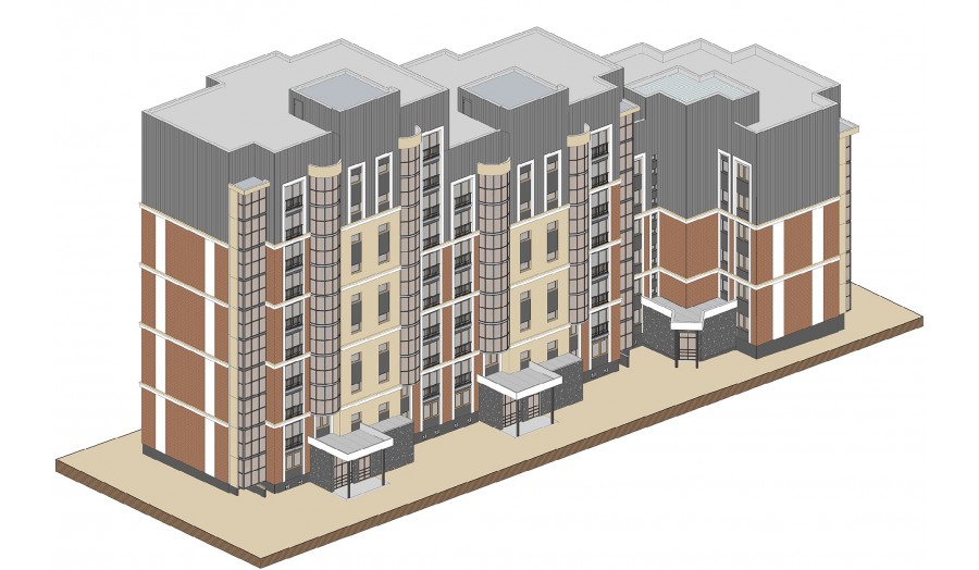Группа многоквартирных жилых домов по ул. Островского в г. Гродно. Крупнопанельный жилой дом № 3