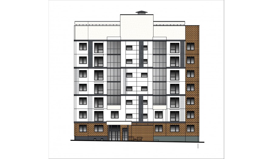 Микрорайон многоквартирной жилой застройки в районе улиц Калиновского – Весенней в г. Гродно. Жилой дом № 17