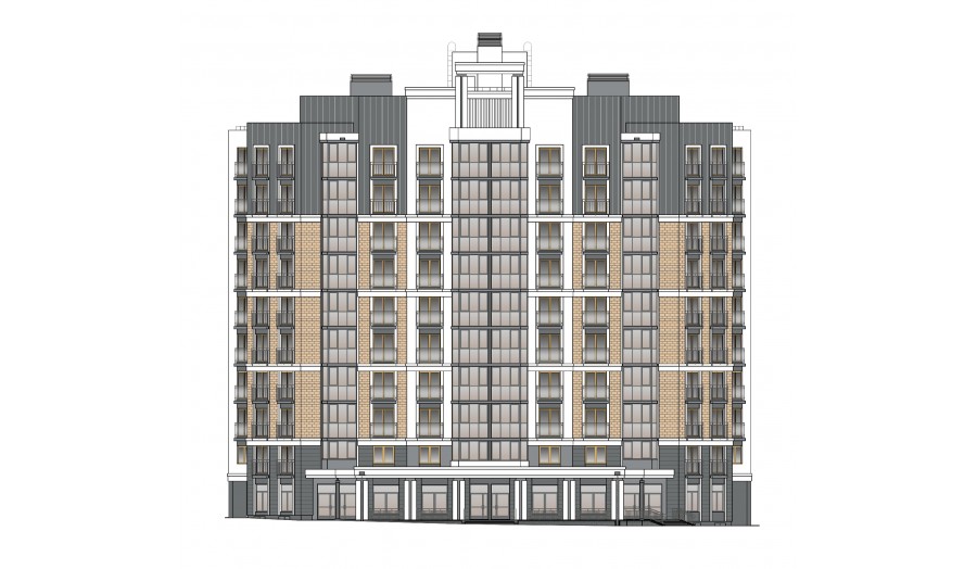 Группа многоквартирных жилых домов по ул. Островского в г. Гродно. Жилой дом № 2В